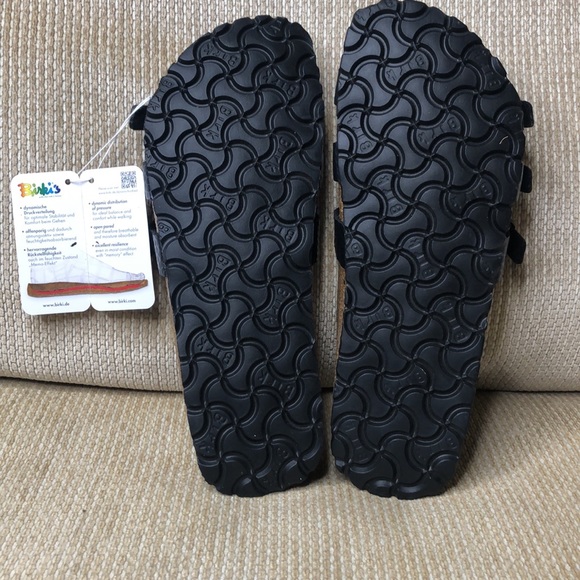 Birkenstock sandals faux leather metallic gray 3 straps size 38 - Picture 6 of 7